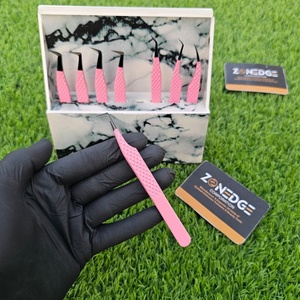 Nuevas mejores pinzas para pestañas, pinzas para pestañas de volumen sostenible de 90 grados, pinzas para extensión de pestañas de embalaje personalizado - Product Image 4