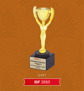 2025 Nuevas ideas de productos Trofeo de cristal corporativo para uso de regalo a precio a granel para exportación mundial desde India Trofeo de metal - Product Image 2