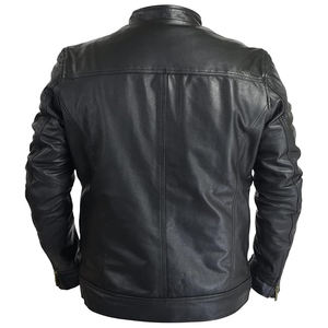 Veste en cuir pour homme sur mesure élégante, de haute qualité, coupe-vent, séchage rapide, col roulé, différentes couleurs, tendance, de bonne qualité - Product Image 2