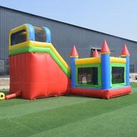 Offre Spéciale – Château Gonflable pour Enfants en PVC de Haute Qualité, 7mx6mx4m, pour 21 Personnes, avec Souffleur, Kits de Réparation et Sac de Rangement