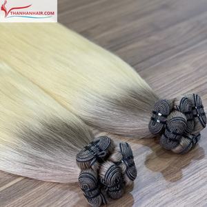 ผมต่อแบบ Remy ผม100% เป็นมัดผมมนุษย์ผมบริสุทธิ์แบบแบน - Product Image 2
