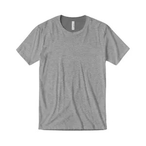 Sonraki seviye 6410 - Premium takılı sucrew ekip boyun T Shirt isıtıcı gri özel Logo Tee T Shirt Premium takılı Sueded T Shirt