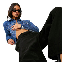 Jean pour femme vintage haut de gamme en coton noir délavé, coupe large, coupe droite, coupe bootcut, évasé, décontracté, élégant, de créateur, pour l'été