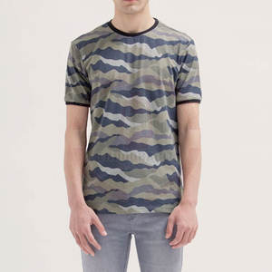 Camiseta informal de alta calidad para hombre, tejido de seda de bambú suave de secado rápido, estampado personalizado, color sólido con el último diseño - Product Image 1