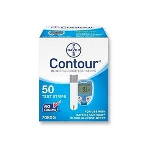 Ascensia Contour Blood Glucose System - Contour Blood Glucose Test Strips, 50/<b>Box</b> - 7080G - Product Image 1