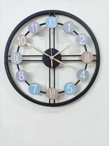 Minimalist Stylish Black Metal Wall <b>Clock</b> Large Living Room Decorative <b>Clock</b> with Needle Display - Product Image 6