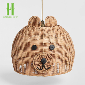 Abat-jour en bambou fait main de haute qualité, écologique, Vietnam, luminaire suspendu moderne pour plafond intérieur, élégant en rotin tressé - Product Image 5