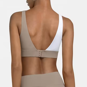 Sujetador deportivo corto sin espalda para mujer ligero hecho a medida, secado rápido y ropa deportiva directa de fábrica - Product Image 3