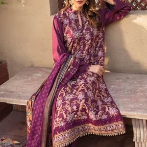 Nouvelle mode de costumes de pelouse pour femmes, robe d'été, vêtements pour femmes, costumes de pelouse pakzans au prix de gros 2023 - Product Image 3