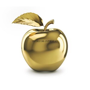 Escultura de diseñador de manzana hecha de metal de la mejor calidad chapada en oro de alto grado con aspecto atractivo decorativo de mesa a un precio impresionante - Product Image 1