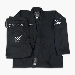 100% coton Judo Gi noir et blanc Logo Xelent MMA karaté Jiu Jitsu uniforme ensemble BJJ ceinture et short personnalisable formation Artware - Product Image 1