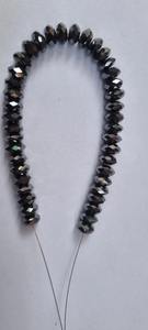 Cuentas facetadas de moissanita negra Collar de cuentas de diamantes de forma elegante personalizado Suelto - Product Image 4