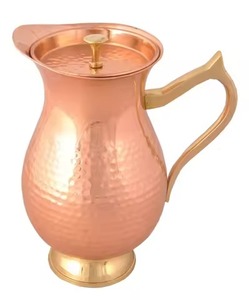 Pichet en cuivre poli argenté de haute qualité avec couvercle pour hôtels et restaurants Offre Spéciale théières et bouilloires - Product Image 2