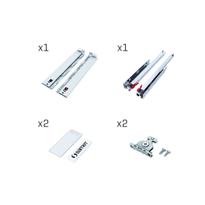 Swivels FlowBox 192/18 Push-to-Open 550mm Moka avec fonction anti-ralentissement - Product Image 3