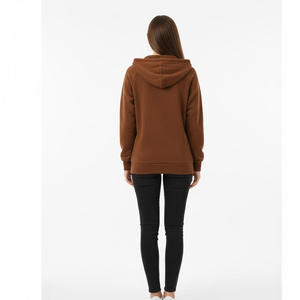 Women's Winter Oversized Zipper Hoodie OEM Factory Supplier Wholesale Custom Made Casual Fashion Outerwear Gym Streetwear <b>Warm</b> - Product Image 2