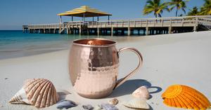 Handcrafted Moscow Mules Copper Mugs 100% Pure Copper Solid Moscow Mule Mug 24 Ounce <b>Extra</b> <b>Large</b> Size No Lining Hammer Koi - Product Image 6