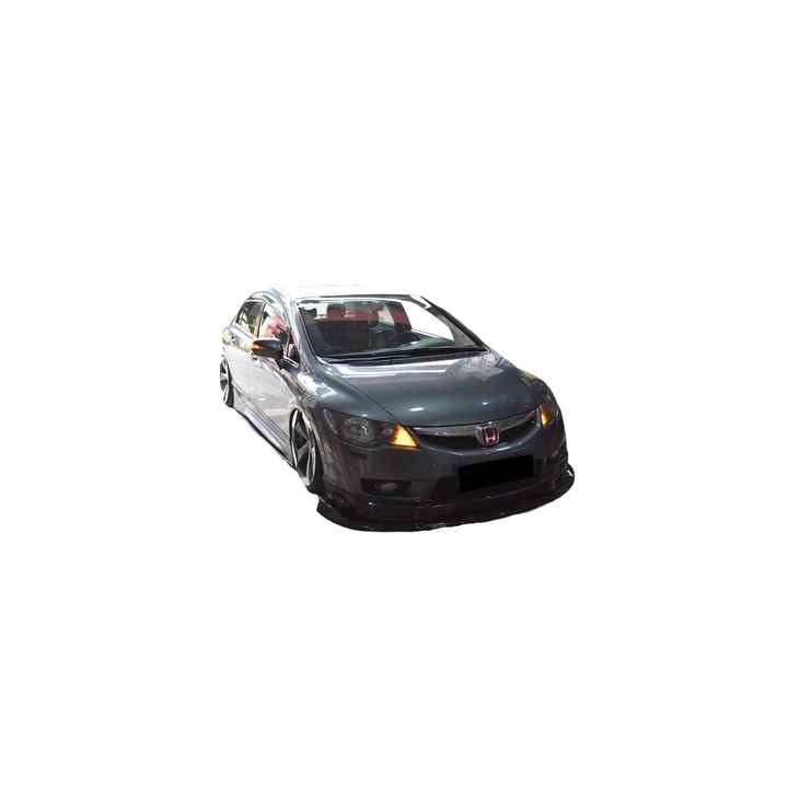 Honda Civic Fd6 Rr Front Lip 3 Pieces (plastic) Piano Black