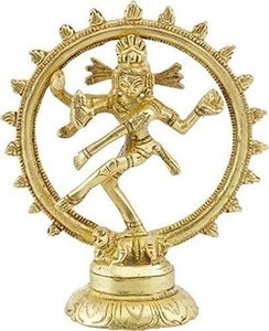 รูปปั้นพระศิวะทองเหลืองทำด้วยมือรูปปั้นแกะสลักอย่างประณีตประติมากรรมขนาดเล็กสำหรับห้องพูจาและการตกแต่งบ้านแบบดั้งเดิม - Product Image 2