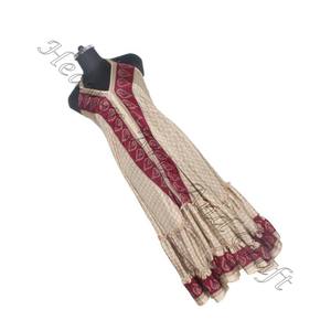 SD002 Saree / Sari / Shari vêtements indiens et pakistanais de l'Inde Hippy Boho indien longue robe imprimée en soie Vintage à fleurs Sari - Product Image 1