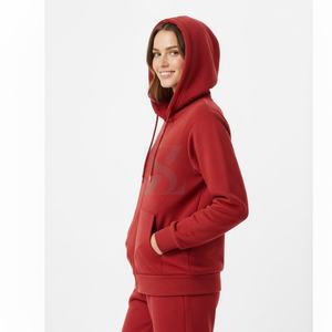 เสื้อฮู้ดผู้หญิงมีซิปแบบลำลองสไตล์สตรีทแวร์สำหรับฤดูหนาวเสื้อฮู้ดโลโก้ด้านหน้า - Product Image 4