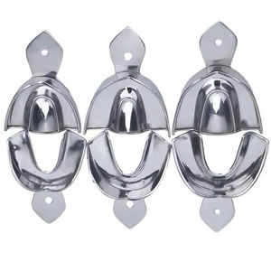 Plateaux d'empreinte dentaire fabriqués au Pakistan, type complet pour la bouche, thermoformage, supérieur et inférieur, en acier inoxydable - Product Image 4