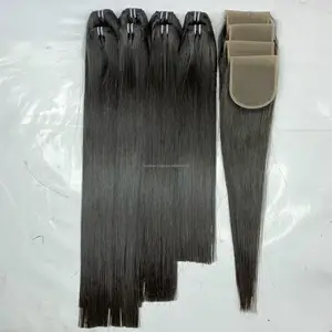 Прямые необработанные вьетнамские волосы до 40 дюймов 100 см супер двойные вытянуты вьетнамские волосы шелковистые прямые необработанные девственные кутикулы Al