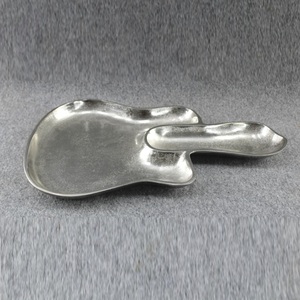 Cuenco de corazón de Metal con revestimiento de polvo azul de 2 compartimentos de lujo, cuenco decorativo para servir restaurante ecológico para frutos secos - Product Image 5