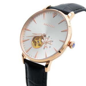 Montre de luxe pour homme avec bracelet en cuir, montre en acier inoxydable, mode S1167, montres mécaniques automatiques, OEM ODM - Product Image 3