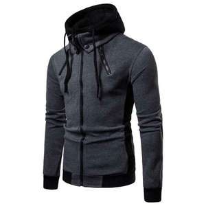 Sweat à capuche personnalisé pour hommes Sweatshirt à capuche en coton surdimensionné épais avec fermeture éclair Tops à capuche grande taille OEM - Product Image 3