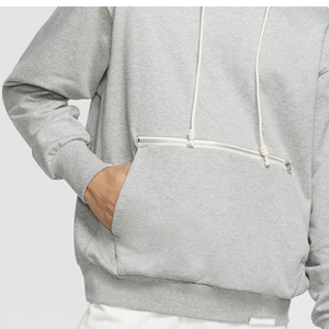 Logo personnalisé 100% coton sweat à capuche pour hommes Design de mode coréen sweats à capuche avec cordon de serrage décontracté et poids lourd avec broderie - Product Image 3