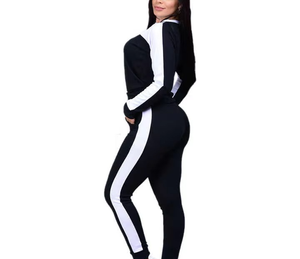 ชุดวอร์มผู้หญิงผ้าฝ้ายสั้นเข้ารูป, ชุดวอร์มใส่วิ่งแขนยาว - Product Image 3