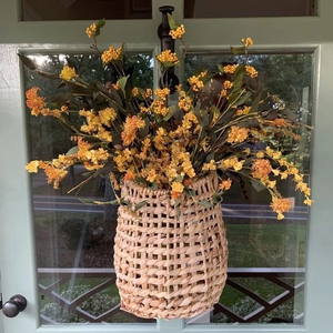 ตะกร้าแขวนผนังผักตบชวาธรรมชาติทำด้วยมือแบบชนบทสำหรับเก็บดอกไม้ผ้าเช็ดตัวกุญแจและของใช้ในบ้านทุกวัน - Product Image 6