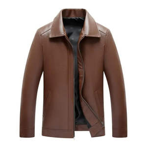 Veste en cuir noire respirante de haute qualité 2026, personnalisable en gros, dernier design, nouvelle mode, veste en cuir d'hiver pour hommes - Product Image 3