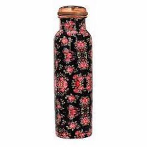 Hammered Design Pure Copper Eco-Friendly Water Bottle with Lid Thermal Insulation 0-6 Hours Modern Screw-On <b>Cap</b> for Outdoor Use - Product Image 6