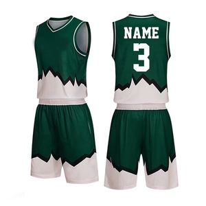 Nouveau design respirant uniformes de basket-ball évacuant l'humidité haute qualité bas quantité minimale de commande en vrac imprimé Jersey ensemble unisexe - Product Image 4