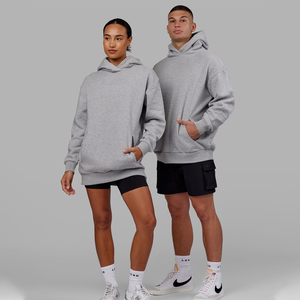 Sudaderas con capucha y sudaderas de talla grande para hombre Sudaderas con capucha lisas en blanco Logotipo personalizado bordado Etiqueta privada Oem Personalizar conjunto de Sudadera con capucha Unisex - Product Image 2