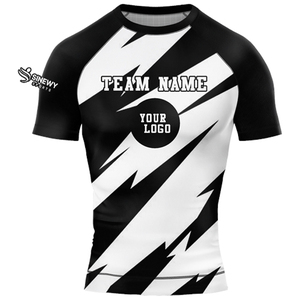 Top qualité à manches courtes personnalisation imprimé Rash Guard hommes Compression porte MMA Rash Guards - Product Image 6