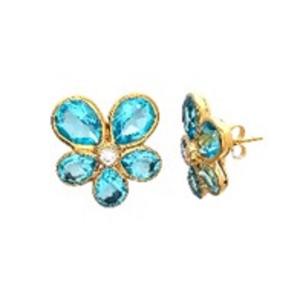 Boucles d'oreilles topaze Hydro en argent Sterling 925 et forme ovale, nouvel arrivage - Product Image 1