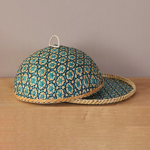 Vaisselle en bambou naturel dôme alimentaire parapluie panier de stockage de fruits avec couvercle en maille du Vietnam - Product Image 6