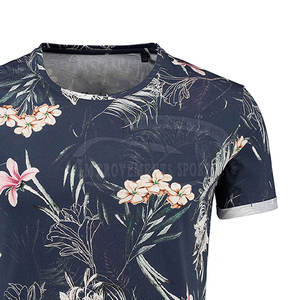 Camisetas de sublimación 3D impresas personalizadas para hombres, camisetas de punto transpirables de manga corta con cuello redondo, cuello teñido ajustado único - Product Image 6