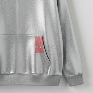 Sudadera con Capucha Casual de Invierno para Hombre, 100% Algodón, Metálica Brillante, Personalizada |   Fabricante de Ropa Urbana de Moda OEM ODM - Product Image 3