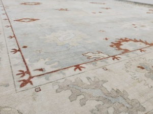 Chokala handspun ขนสัตว์ baho เงินที่มีคุณภาพสูง14X15 Ft. ชุดพรมปูพื้นแบบแอบสแตรกพรมสำหรับห้องนั่งเล่นแบบดั้งเดิมของเปอร์เซีย - Product Image 3