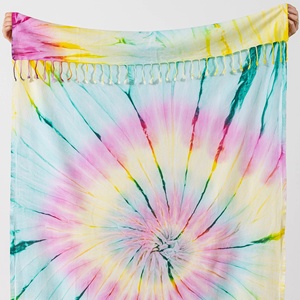 Toalla de Playa Turca 85x165 cm al por Mayor - Tie-dye Espiral Multicolor 100% Algodón Turco, Proveedor OEM para Hoteles, Piscinas y Spas - Product Image 1