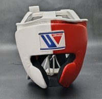 Protector de Cabeza para Entrenamiento de Boxeo, Profesional, de Cuero Genuino, Duradero, Ajustable con Cordones, Equipo de Protección, Venta al Por Mayor de Fábrica