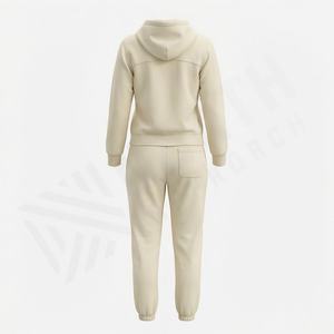 Stylish <b>Womens</b> Pure Cotton Fleece Tracksuits Customizable Logo Label High Quality Ladies Sets Premium Soft <b>Warm</b> Gym Sportswear - Product Image 2