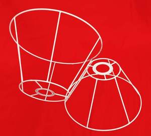 Marco de anillo redondo de metal de alta demanda en tamaños de 10cm 30cm 45cm para pantallas de lámpara Coolie Empire de tela de lino - Product Image 5