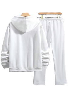 Conjunto Deportivo Informal con Capucha para Hombre, Nuevo Estilo Otoño Invierno, Holgado, Color Sólido, Manga Larga, Personalizable, Calidad de Lujo, 100% Algodón - Product Image 3