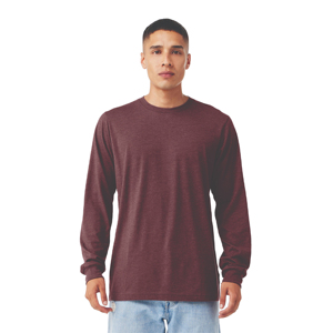 Camiseta de manga larga para hombre personalizada estilo Ringer cuello redondo algodón serigrafía logotipo calidad premium camisetas de manga larga para hombre - Product Image 1