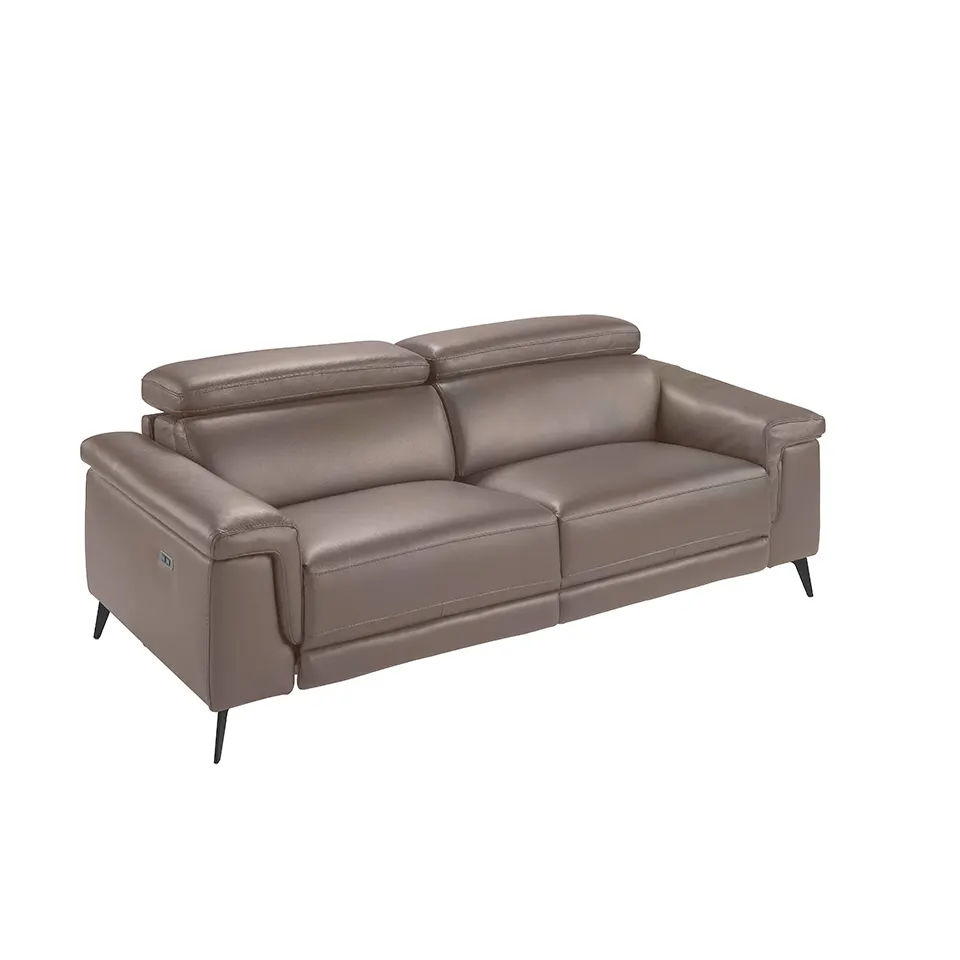 Sang Trọng Chất Lượng Cao Thiết Kế Hiện Đại 3 Chỗ Ngồi Sofa Bọc Trong Chồn Màu Sắc Và Màu Đen Gỗ Óc Chó Kết Thúc