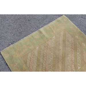 พรมขนาด 3.8x3.2 ฟุต พรมวินเทจขนาดเล็ก พรมลายดอกไม้สีเขียว - Product Image 5